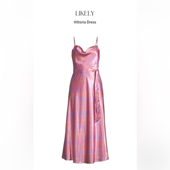 LIKELY Vittoria Tie Dye Satin Midi Dress 💕 NWT size 0 and 4 - Picture 11 of 16